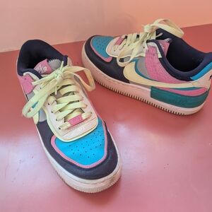 Nike Air Force 1 Shadow "Barely Volt Oracle Aqua" sneakers